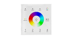 4-zone RGBW LED touch panel controller in white – smart wall-mounted LED lighting control