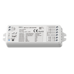 A white 5 channel WIFI & RF LED controller with specifications and branding printed on the front.
