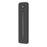 A black remote control with a single zone CCT (Color Changing Technology) touch sensor.