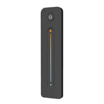 A black remote control with a color temperature touch slider and a power button.