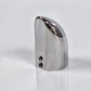 A silver-coloured metal end cap with visible screws on the side, placed against a white background.
