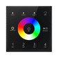 4-zone RGBW LED touch panel controller in black – smart wall-mounted LED lighting control


