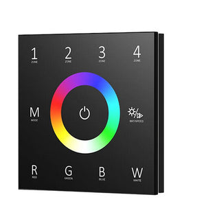 4 Zones RGBW Remote Control RF Touch Panel (Black)