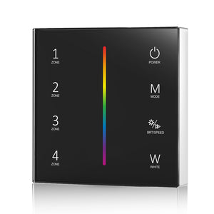 4 Zone RGBW Black Touch Panel