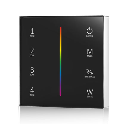 4 Zone RGBW Black Touch Panel