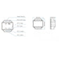Front and side view line drawing of an LED Switch showing match/set key, push switch input, AC N input, AC L input, AC N output, AC L output