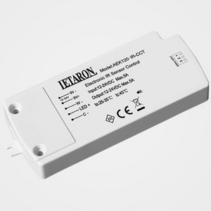 A white handwave CCT sensor with model details and connection instructions printed on the surface.