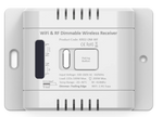 A white rectangular wireless receiver device with a rotary dial, product code, and brand ZK808A visible on the front.