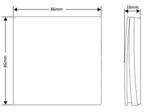  two-gang wall switch plate cover measurements.