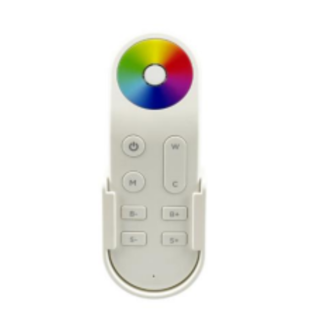 RGBW remote on a white background