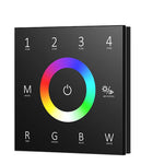 Black Touch Panel with 4 Zones, Colour wheel & RGBW functionality