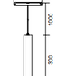 LED Pendant for Magnetic Track 48V 20mm Single Circuit Track 167x300