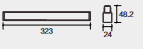 LED Linearlight for Magnetic Track 48V 20mm Single Circuit Track 323x48.8