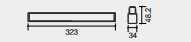 LED Polarising Wall Linearlamp for Magnetic Track 48V 20mm Single Circuit Track 323x48.2
