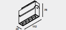 LED Folding Light for Magnetic Track 48V 20mm Single Circuit Track
