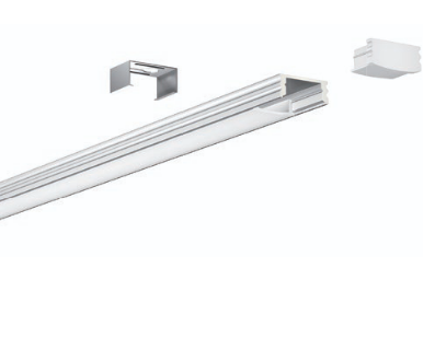 Metal profile on a white background