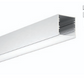 Light fixture with a white cover on a white background