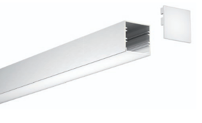 Light fixture with a white cover on a white background