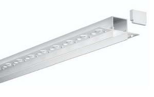 LED linear light fixture on a white background