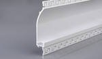 White profile  on a gray background