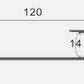 Profile dimensions labeled