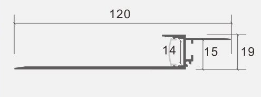 Profile dimensions labeled