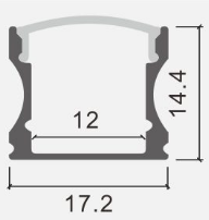 Profile with dimensions labeled