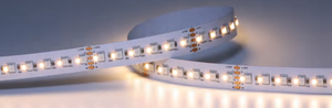 Roll of LED strip light on a gradient background
