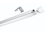 White aluminium corner LED profile with frosted diffuser cover