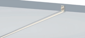 Close-up of a metallic frame with a light gray background