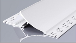 White profile on a gray background
