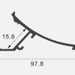 Drawing of profile dimensions labeled