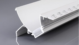 Close-up of a white profile on a gray background