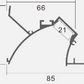 Profile dimensions labeled
