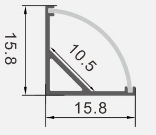 Profile dimensions labeled