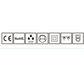 This is a compliance and specification label found on many electronic or electrical products. It gathers all the key safety, environmental, and installation certifications your device meets.