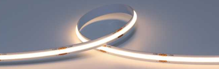 LED strip light on a gray background