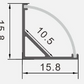 Profile dimensions labeled