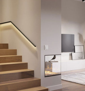Square Aluminium Handrail with Integrated LED Lighting