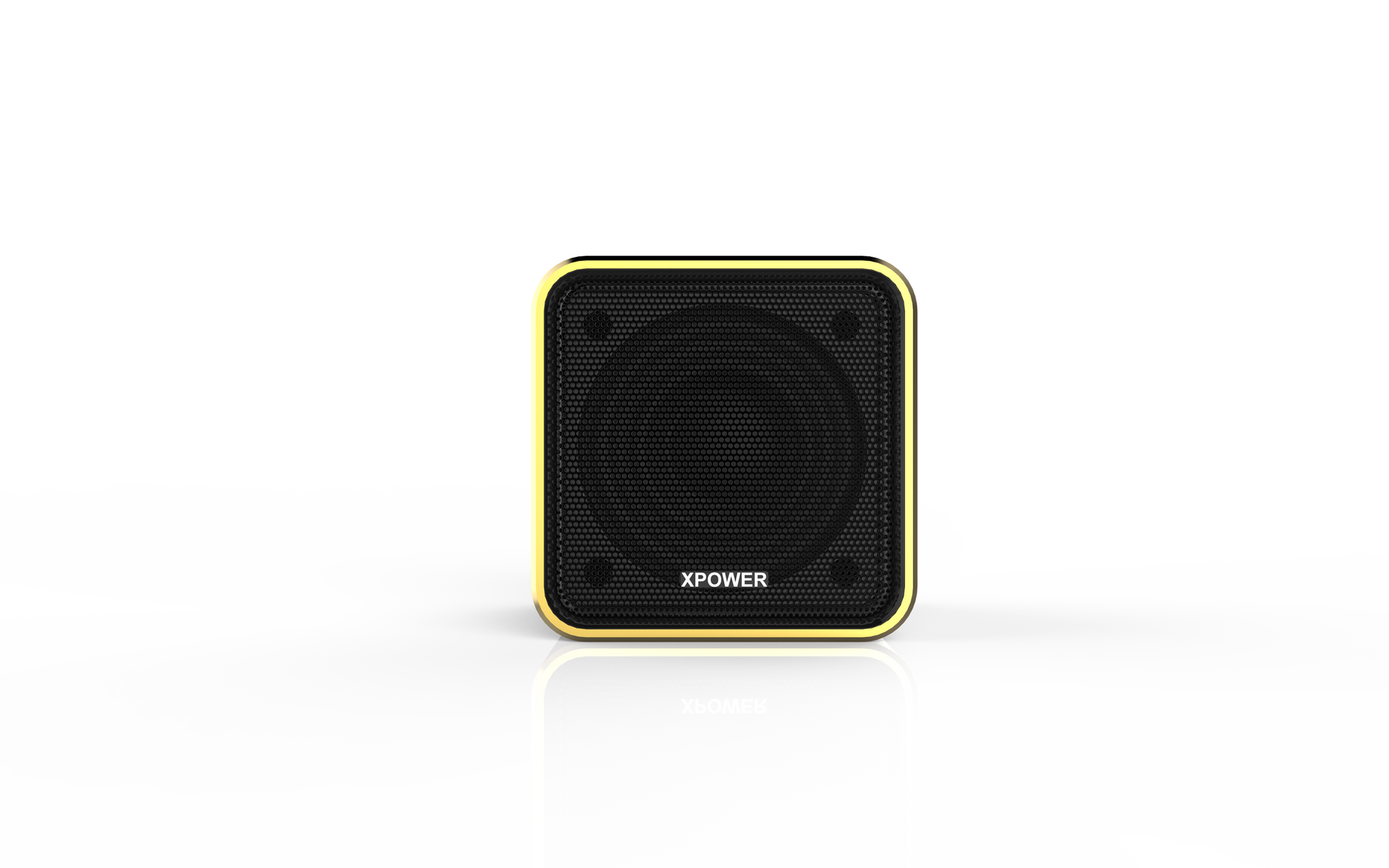 Front of X power speaker with shadow